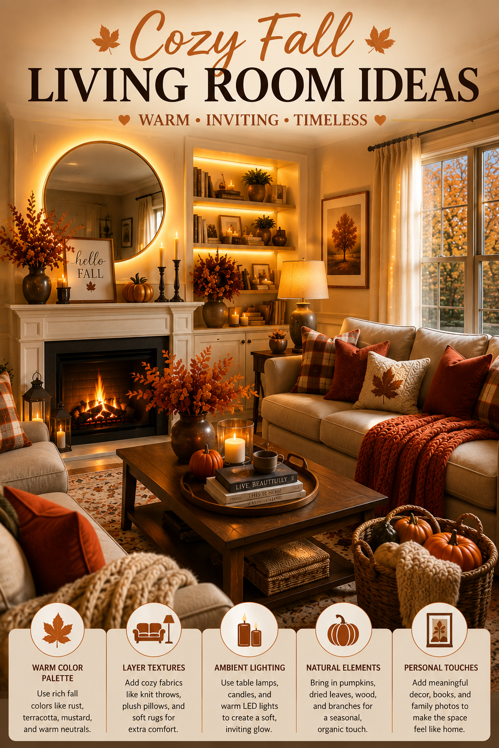 Cozy Fall Living Room Ideas