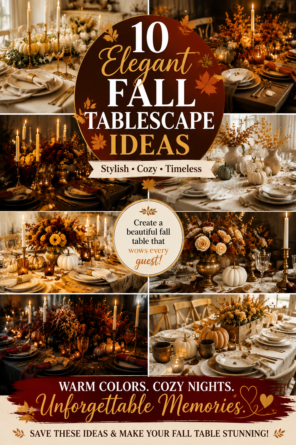 10 Elegant Fall Tablescape Ideas