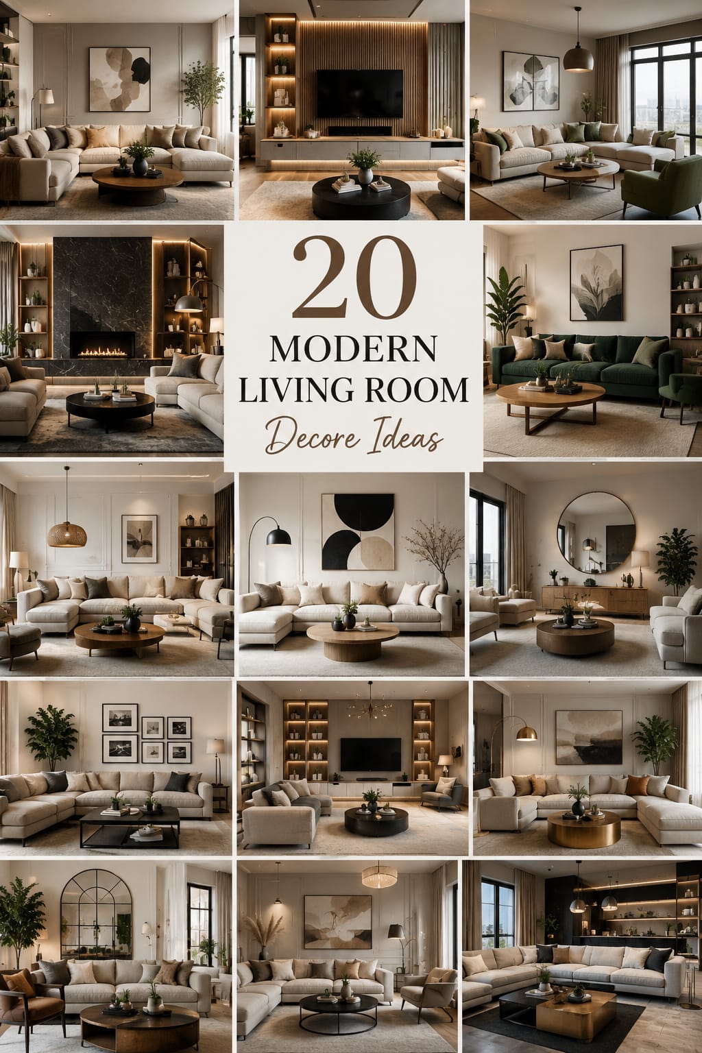 20 Modern Living Room decore Ideas