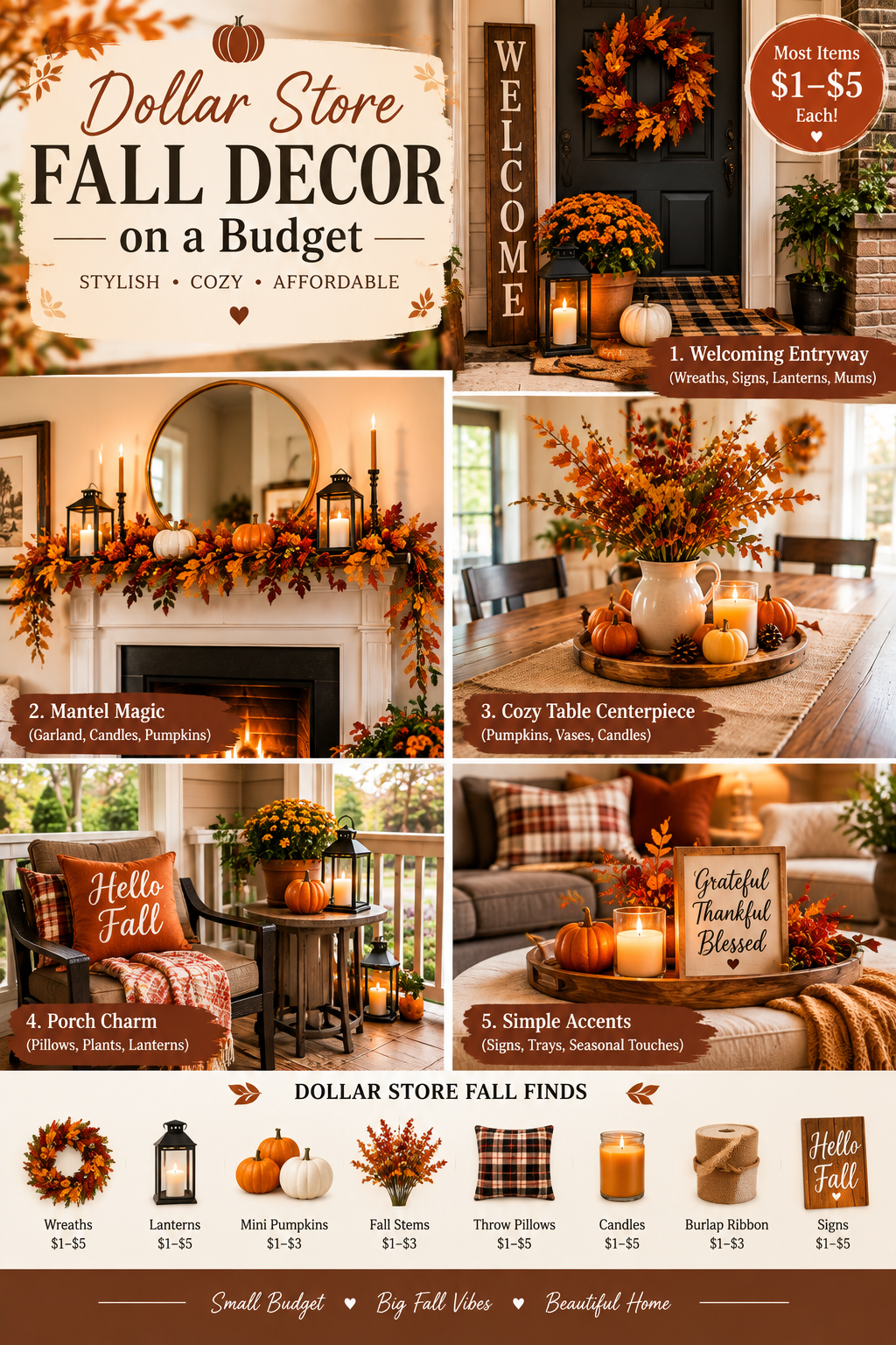 Dollar Store Fall Decor on a Budget