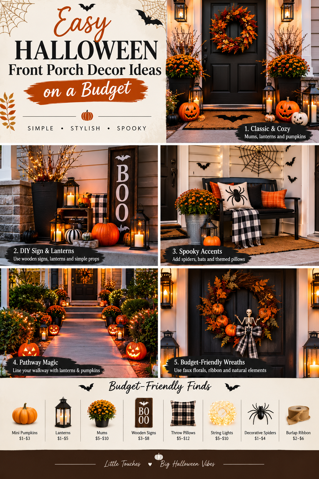 Easy Halloween Front Porch Decor Ideas on a Budget