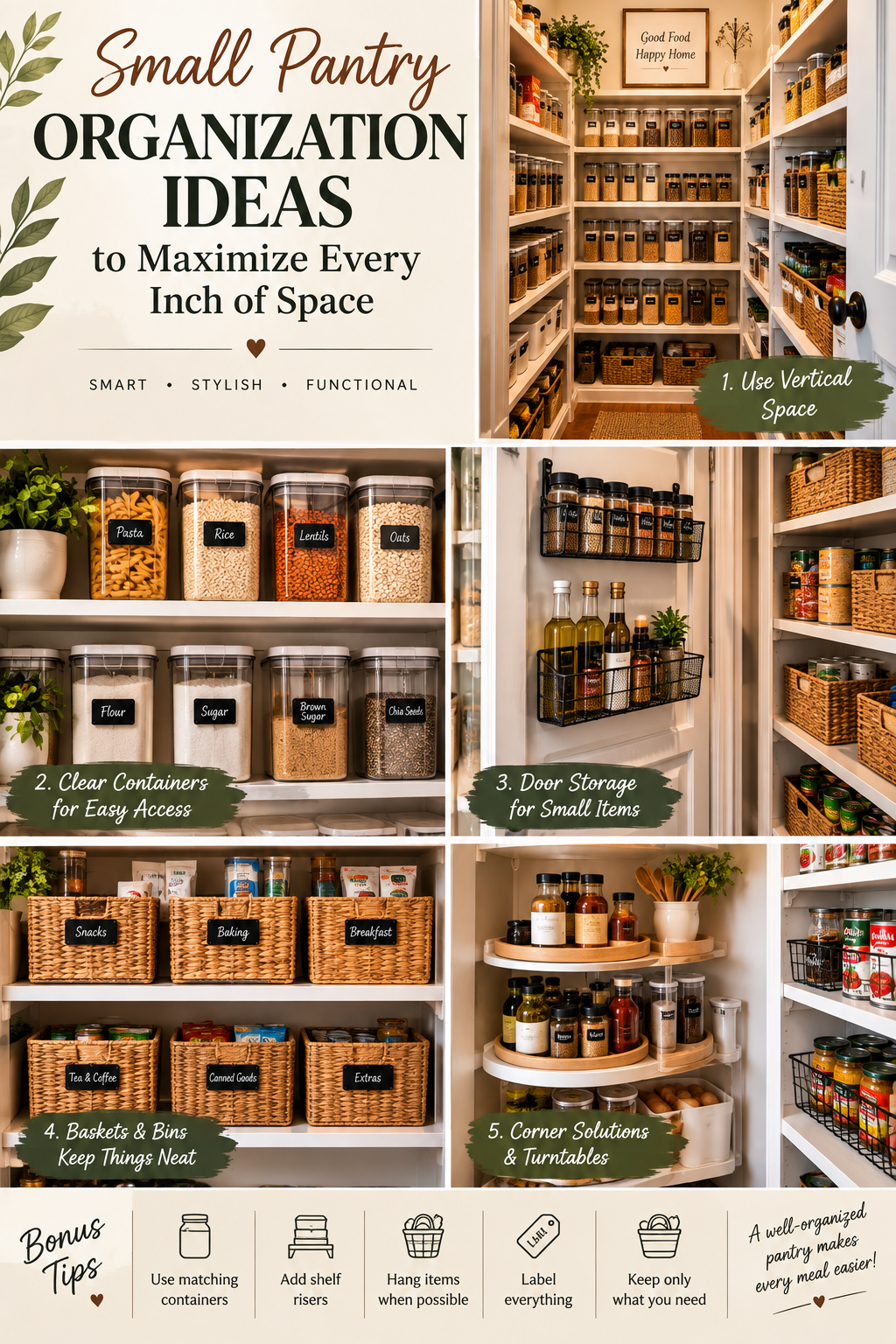 Small Pantry Organization Ideas to Maximize Every Inch of Space