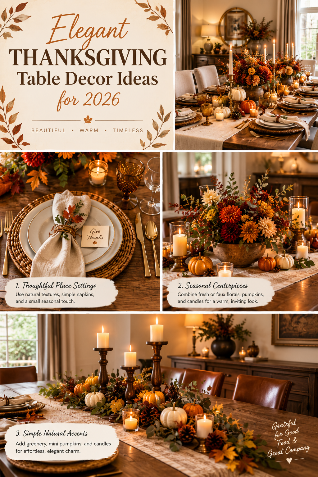 Elegant Thanksgiving Table Decor Ideas for 2026