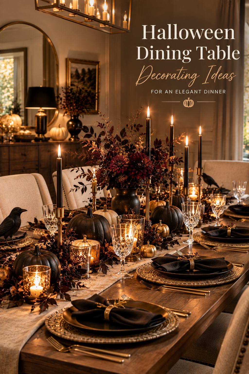Halloween Dining Table Decorating Ideas for an Elegant Dinner