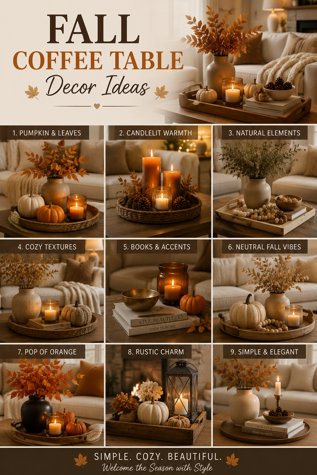 Fall Coffee Table Decor Ideas