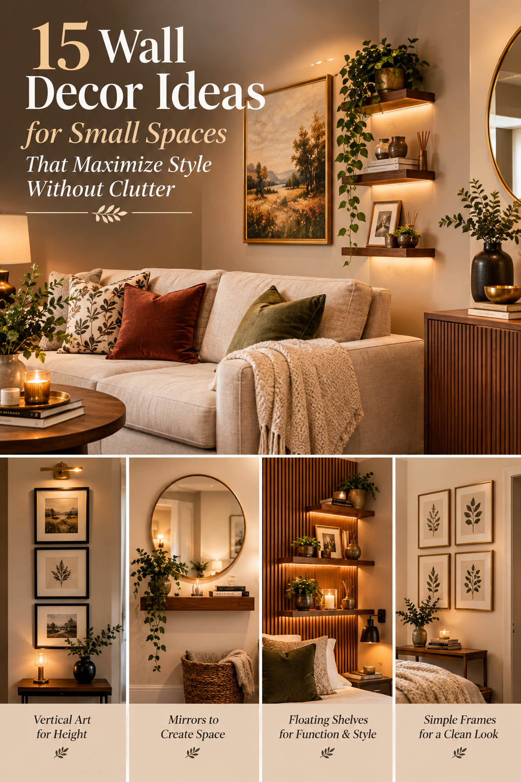 15 Wall Decor Ideas for Small Spaces That Maximize Style Without Clutter