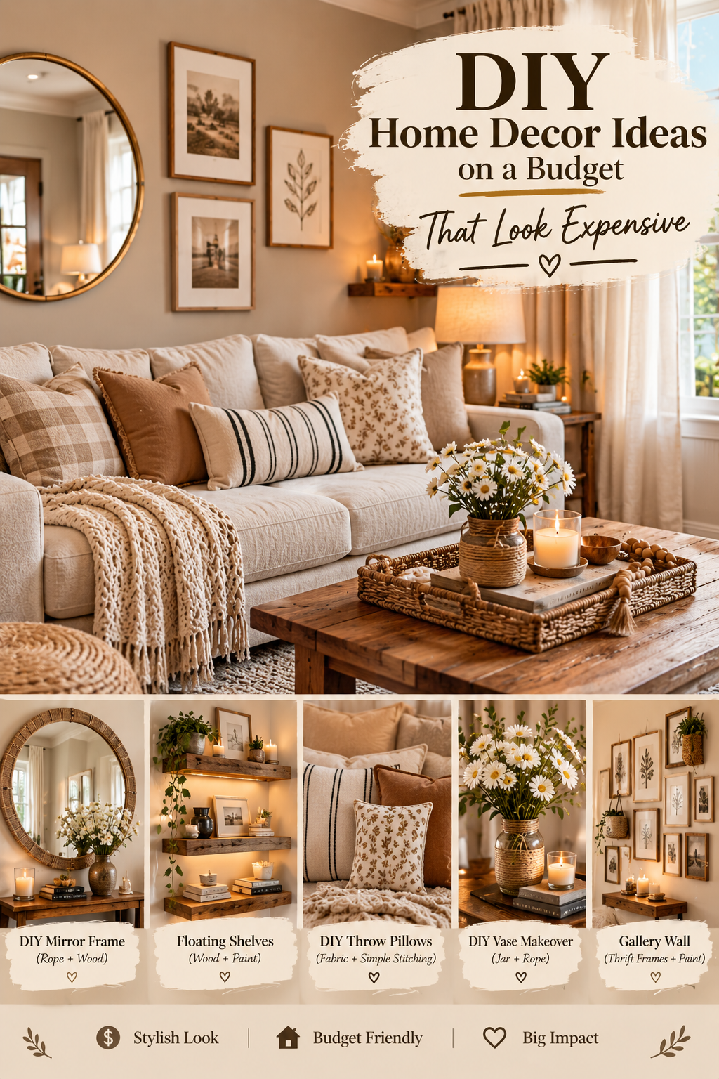 DIY Home Decor Ideas on a Budget That Look Expensive