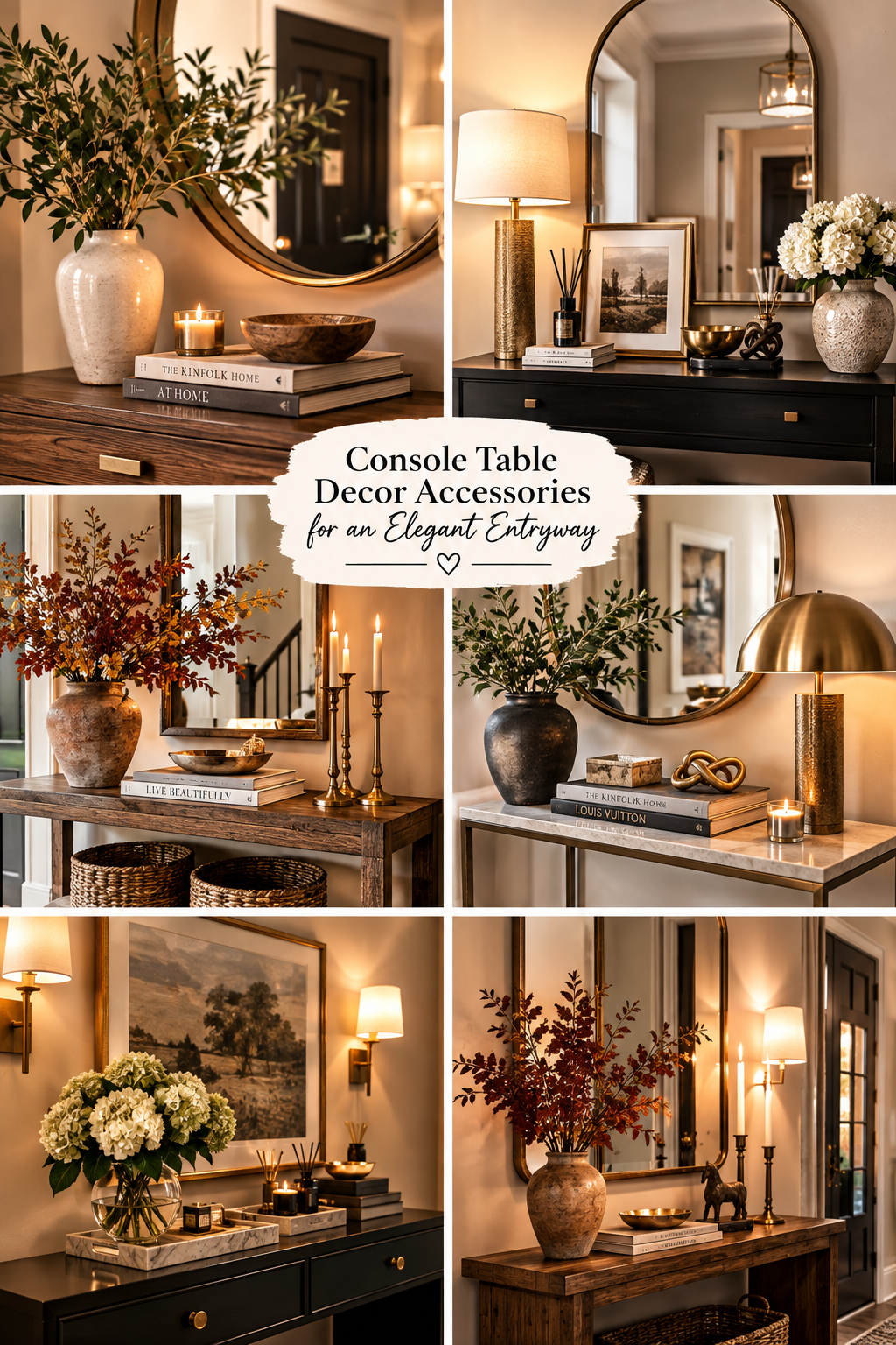 Console Table Decor Accessories for an Elegant Entryway