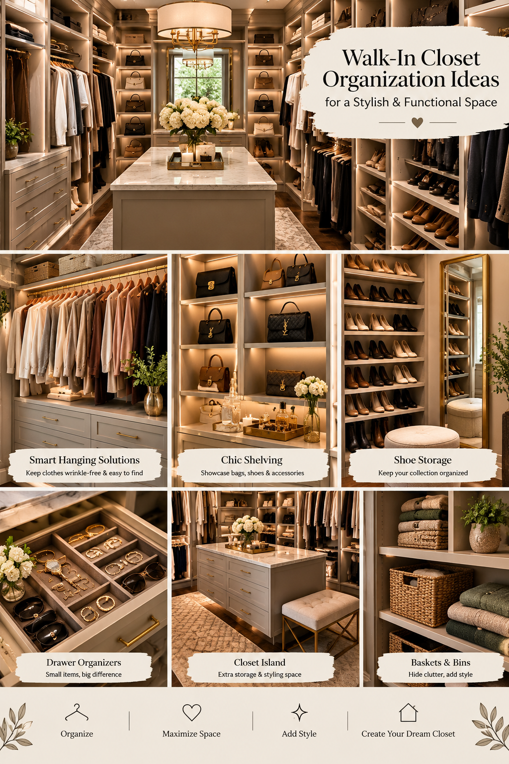 Walk-In Closet Organization Ideas for a Stylish & Functional Space